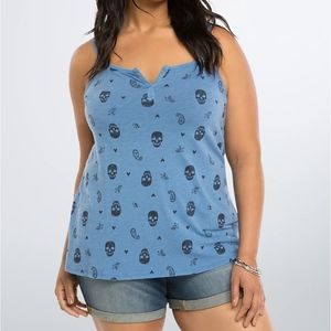 Torrid size 2 skull & paisley Tank